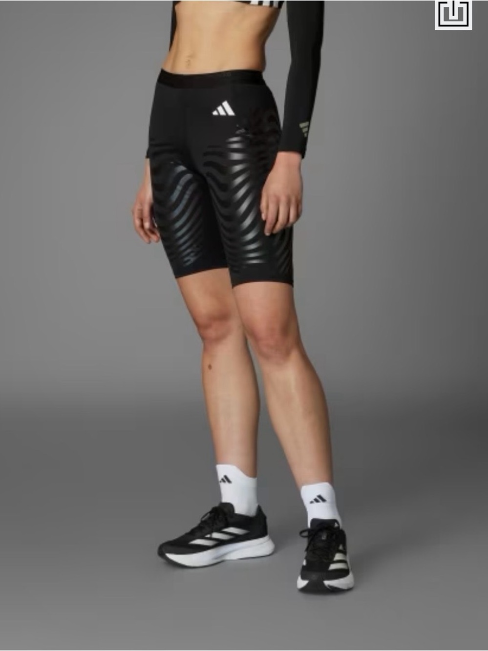 adidas Adizero Women's Running ControlBlack High-Rise Shorts/Leggings